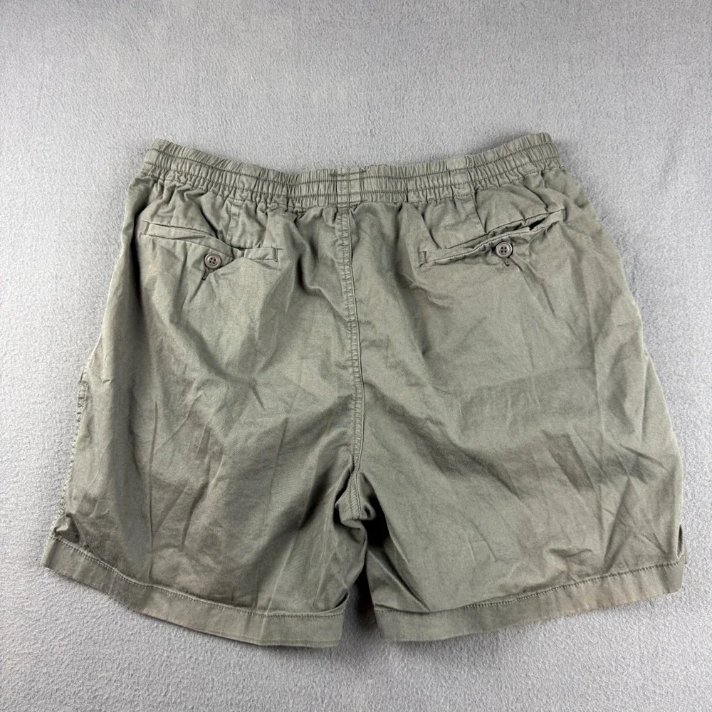 J Crew Dock Shorts Men's L Gray Stretch Chino Elastic Waist Drawstring 6.5